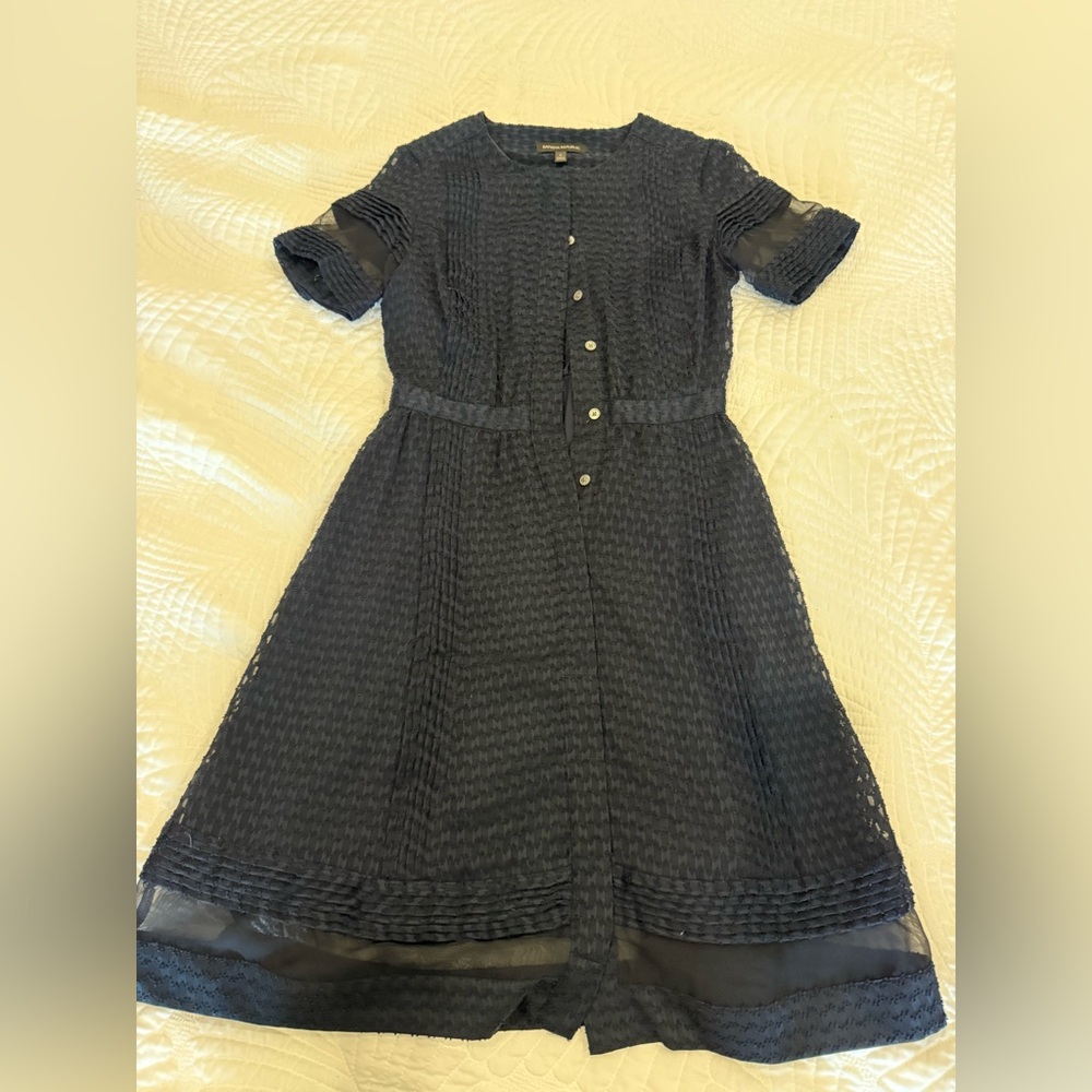 Banana Republic Textured Black Dress